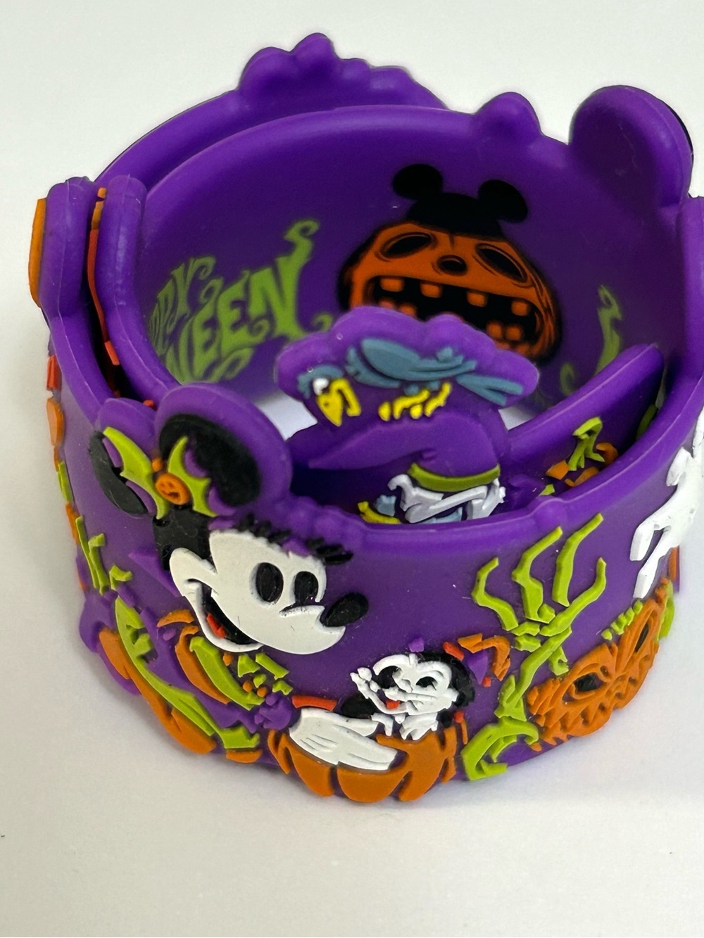 Disney Purple Halloween Mickey & Friends Slap Bracelet